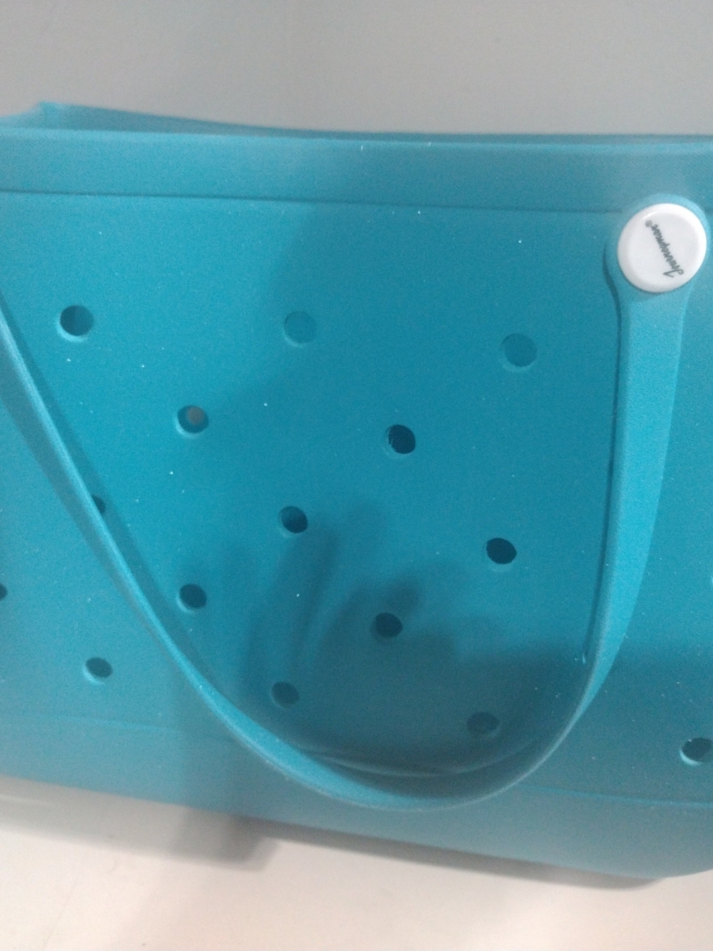 Teal Croc-Style Garden Bag with Vent Holes